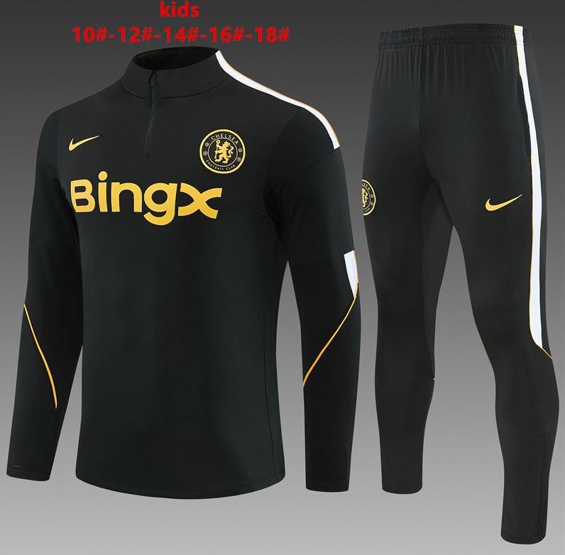 26/27 Kids Half Pull Chelsea black Tracksuit