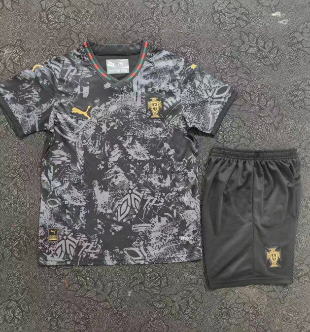  kids Kits 26/27 Portugal black training uniform