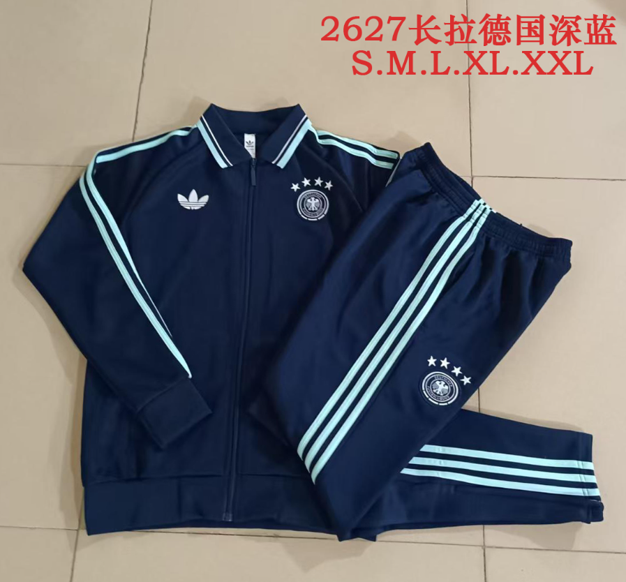 26/27 Long Pull Germany deep bule Jackets sets