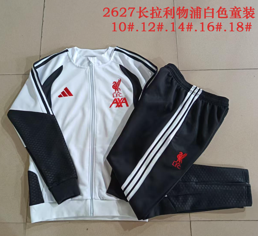 26/27 Kid Long Pull Liverpool white Jackets sets