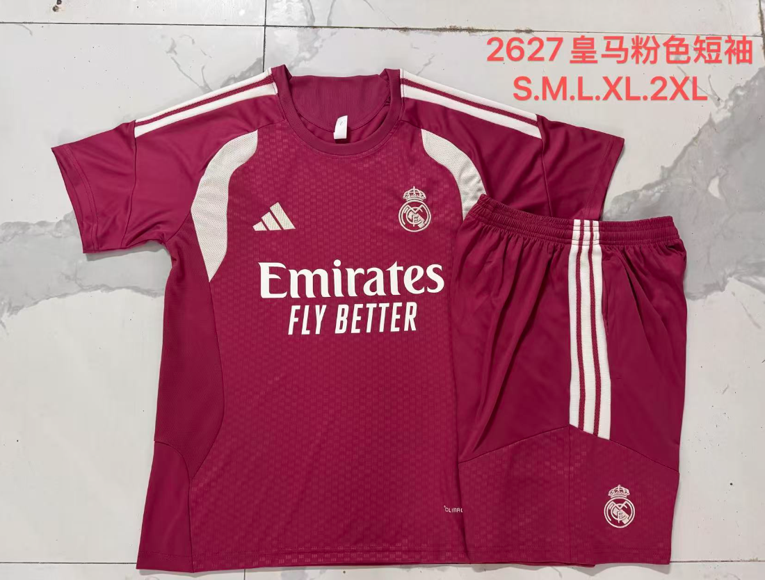 26/27 Adults Real Madrid pink Training Kits