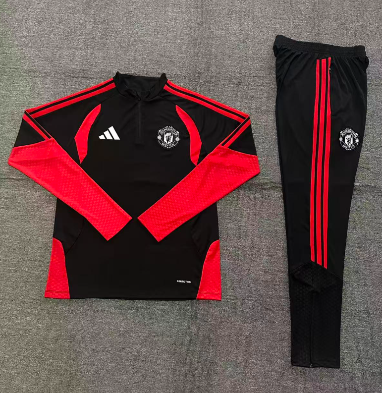 26/27 Kids Half Pull Manchester United black Tracksuit