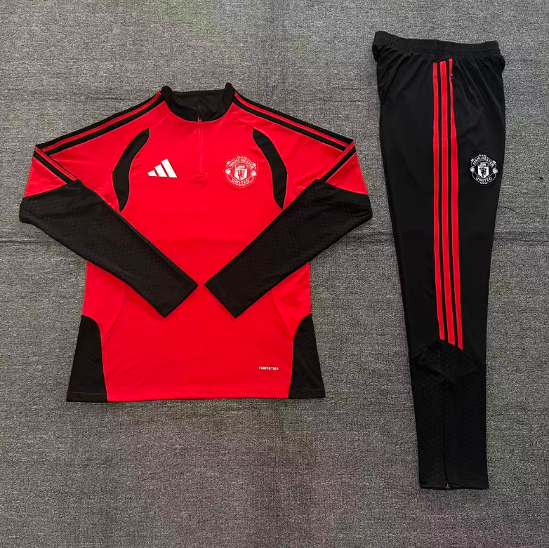 26/27 Adults Half Pull Manchester United red Tracksuit