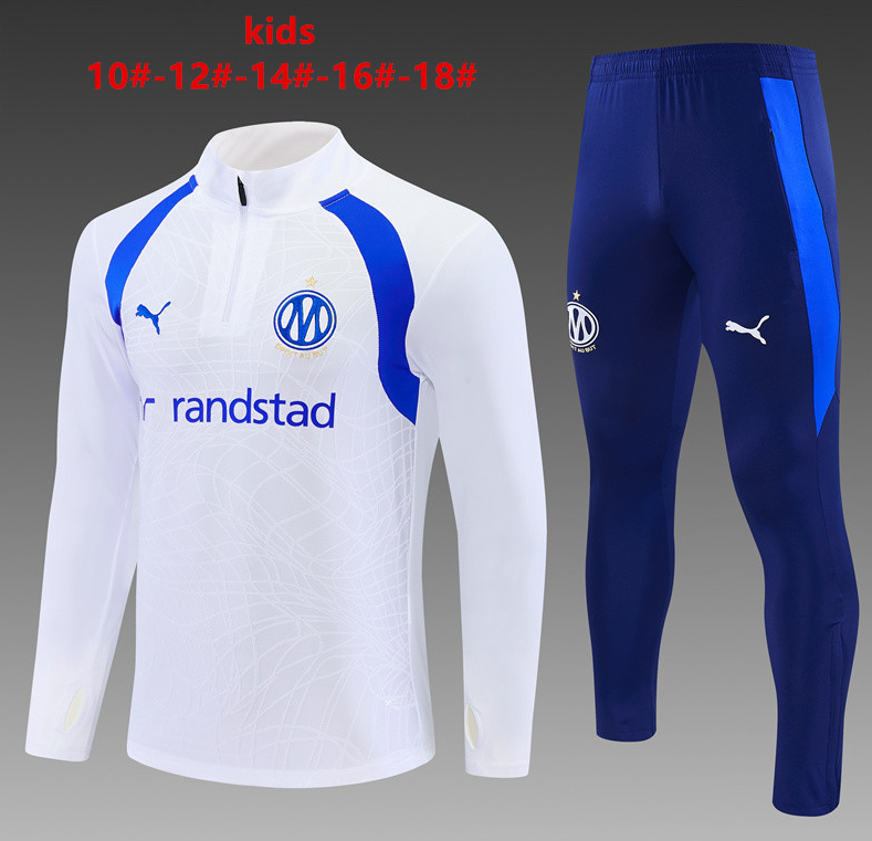 26/27 Kids Half Pull Olympique Marseille white Tracksuit