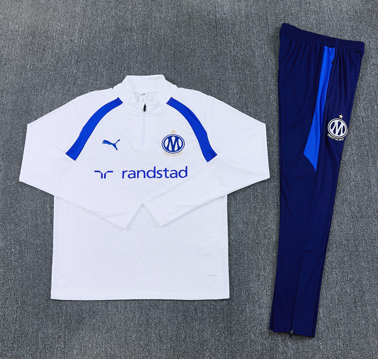 26/27 Adults Half Pull Olympique Marseille white Tracksuit