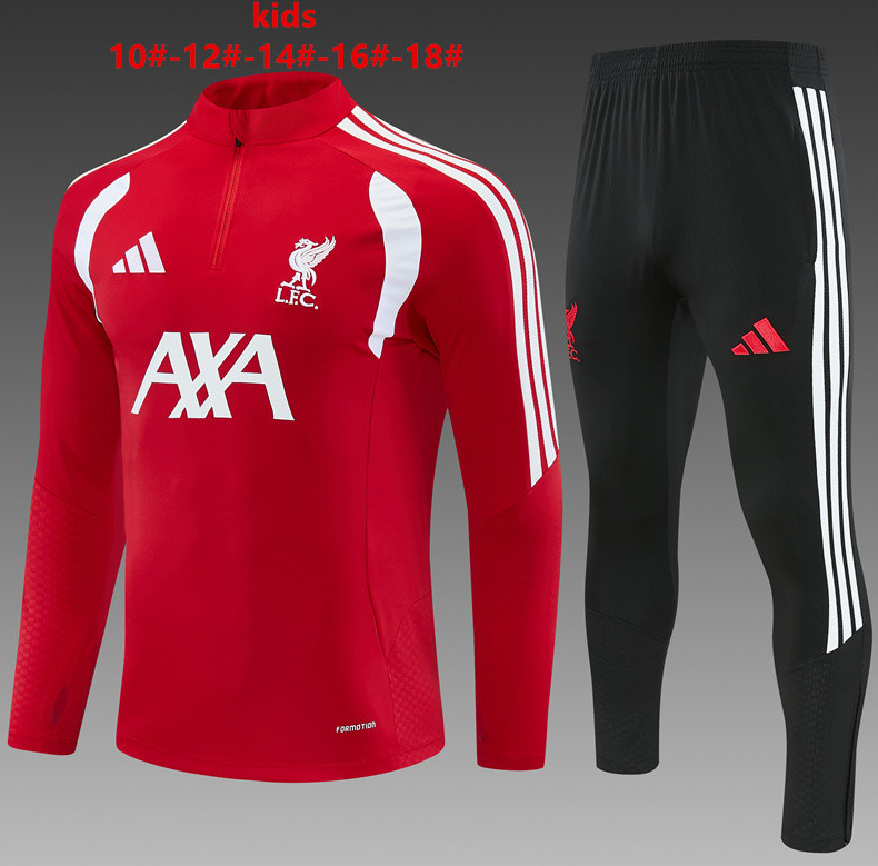 26/27 Kids Half Pull Liverpool red Tracksuit