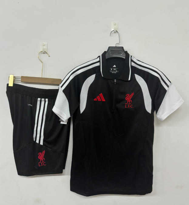 26/27 Adults POLO Liverpool black Training Kits